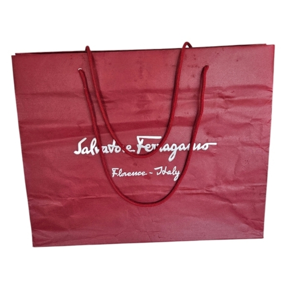 Salvatore Ferragamo Handbags - Salvatore Ferragamo Burgundy Tote Empty Paper Bag